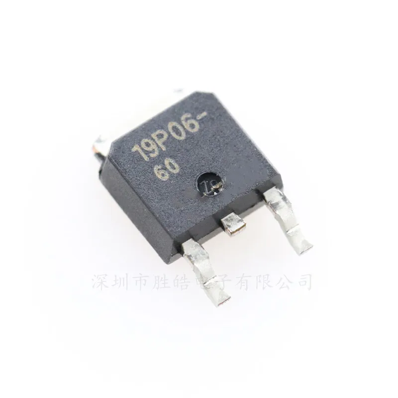 (10PCS) New  SUD19P06-60 19P06 TO-252 60V 18.3A P MOS SUD19P0   High Quality