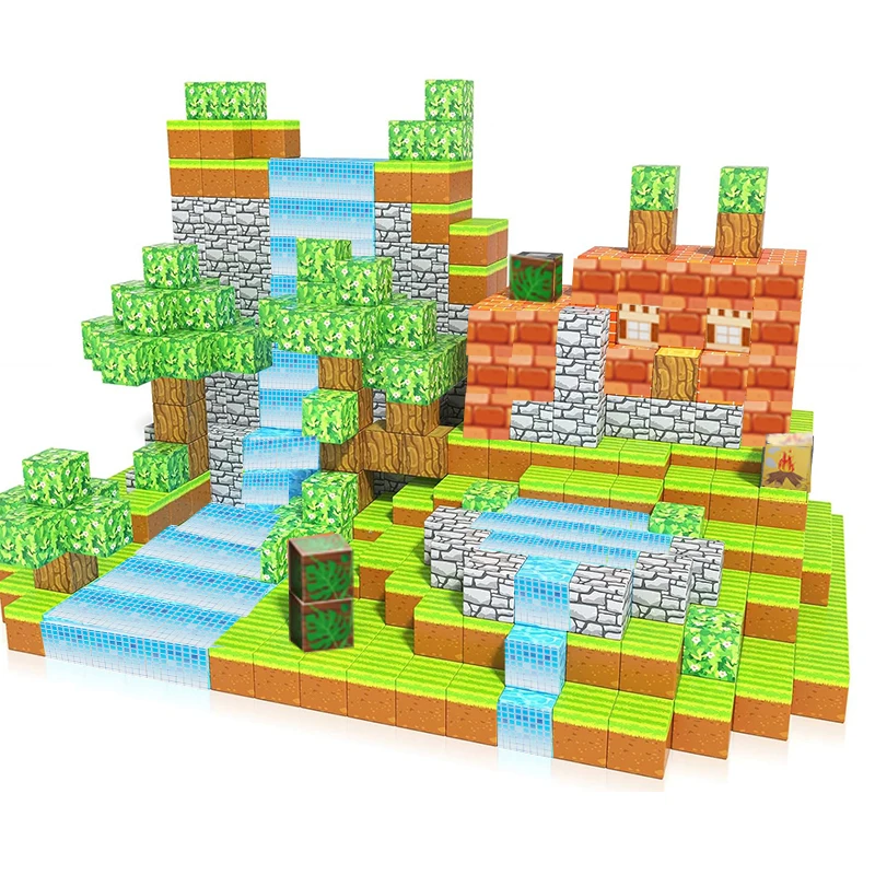 ของเล่นแม่เหล็ก ของเล่นปริศนาสร้างสรรค์พร้อมตัวละคร บล็อกตัวต่อ ABS เหมาะสําหรับการก่อสร้างและการสร้างสรรค์ เหมาะเป็นของขวัญ