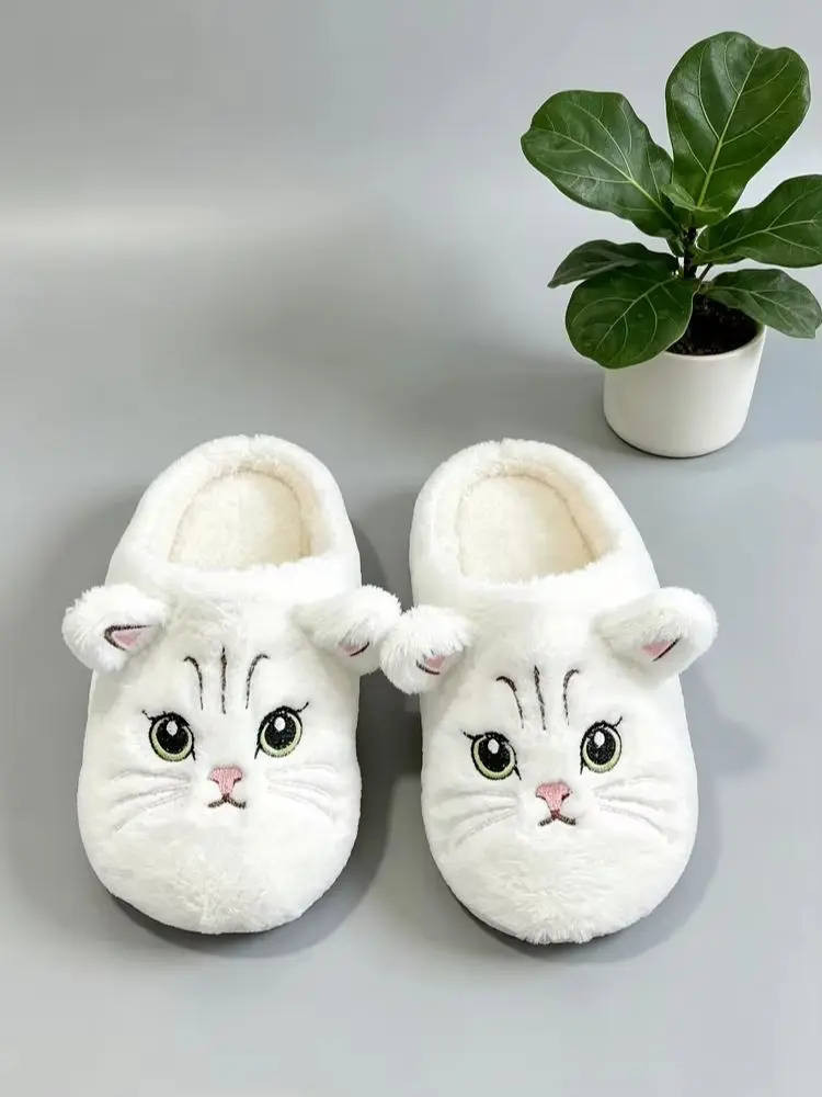 Neue flauschige warme Hausschuhe für Herren, Katzenfell-Mules, Kuschel-Kätzchen-Hausschuhe, Herren-Innen-Hausschuhe, Flip-Flops – Detail 16