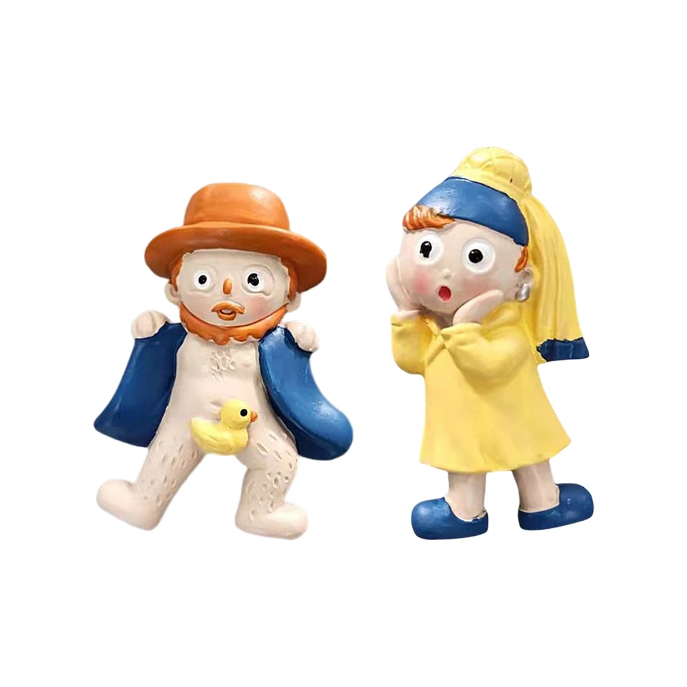 Cartoon Painting 3D Personality Design Resin Refrigerator Sticker Home Kitchen