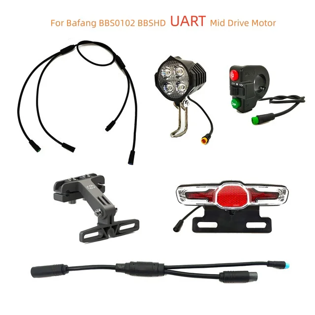 

Bafang BBSHD BBS0102 CAN or UART Mid Drive Motor Ebike Front light,Rear light, Brake light, Turn Signal, Waterproof Cable
