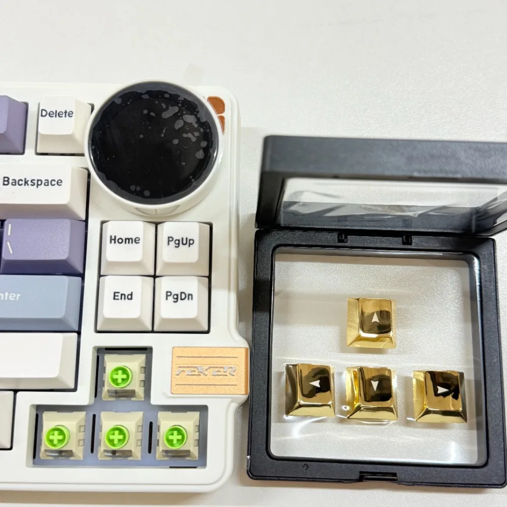 Keycap Logam Aluminium Spacebar 6.25U ESC 1U Keycap Emas Perak WASD Tombol Arah Keycap Keyboard Mekanik Aksesori Game Hadiah