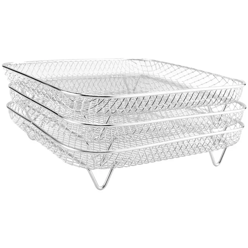 

A76G-3Pcs 8 Inch Air Fryer Rack For Instant Vortex Air Fryer,For ,For COSORI Air Fryer