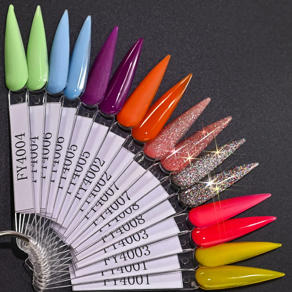 Poudre acrylique pour ongles, 8 pots de couleurs Glamour, paillettes roses et orange, poudre de cristal professionnelle 3 en 1 pour Extensions d'ongles, outils pour ongles