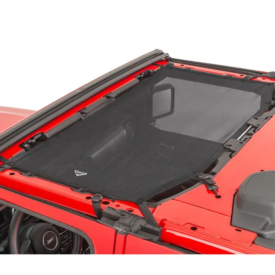 

ShadeMaker Bimini Mesh Top Подходит для Jeep Wrangler JL 2дверный усилитель 4дверный 20182023 Jeep Wrangler JL Солнцезащитный козырек Прочные ремни усилителя Пряжки f