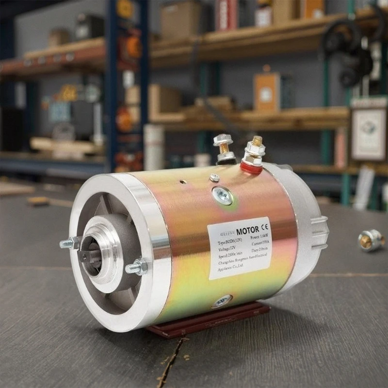 Hydraulic pump motor 12V 1600W brushed parallel wound gear motor, high torque 2500RPM IP54 CE ISO9001 low noise