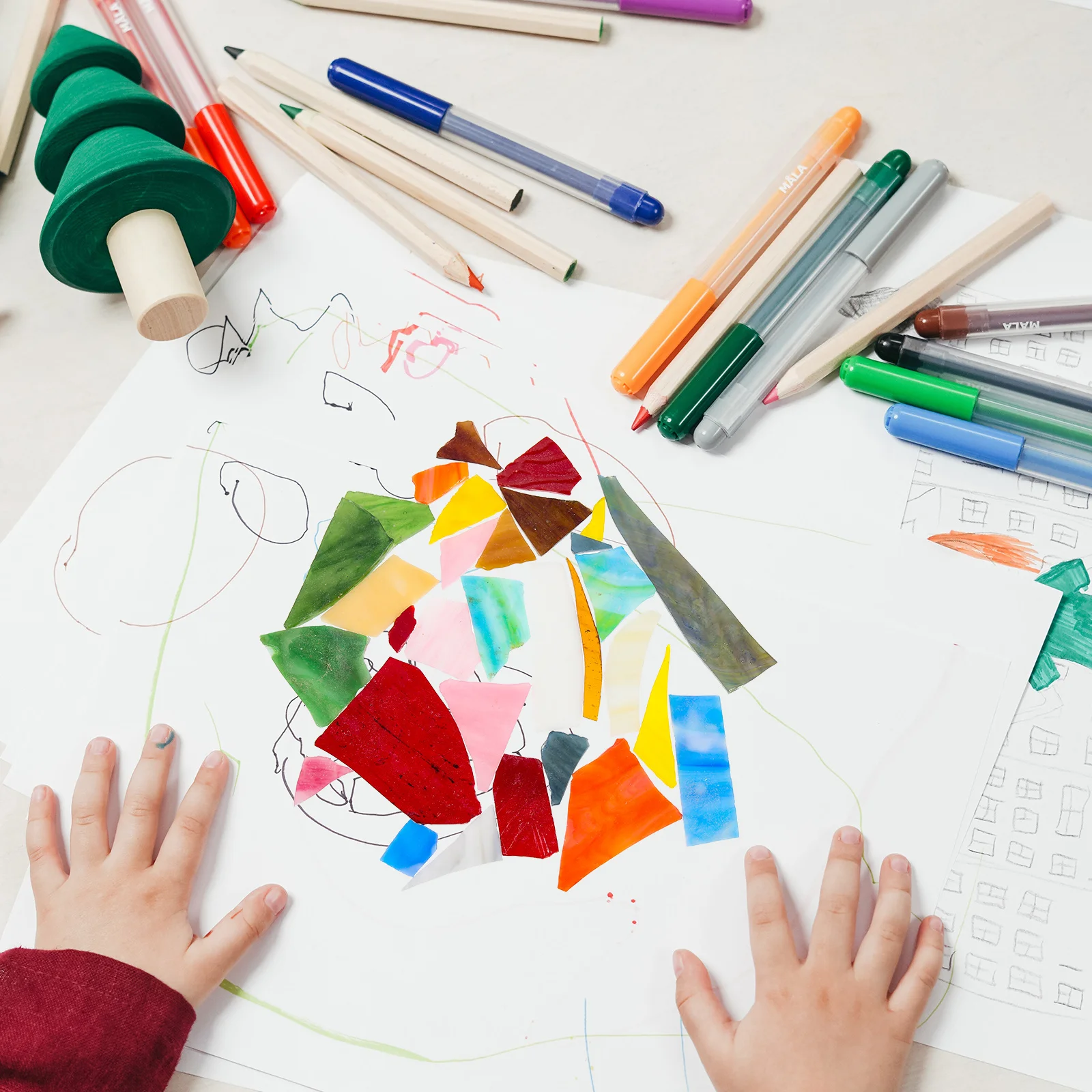 

DIY Glass Mosaic Pieces Colorful Durable Glass Tiles for Crafts Home Wall Path Decoration Tiles DIY Home Decoration