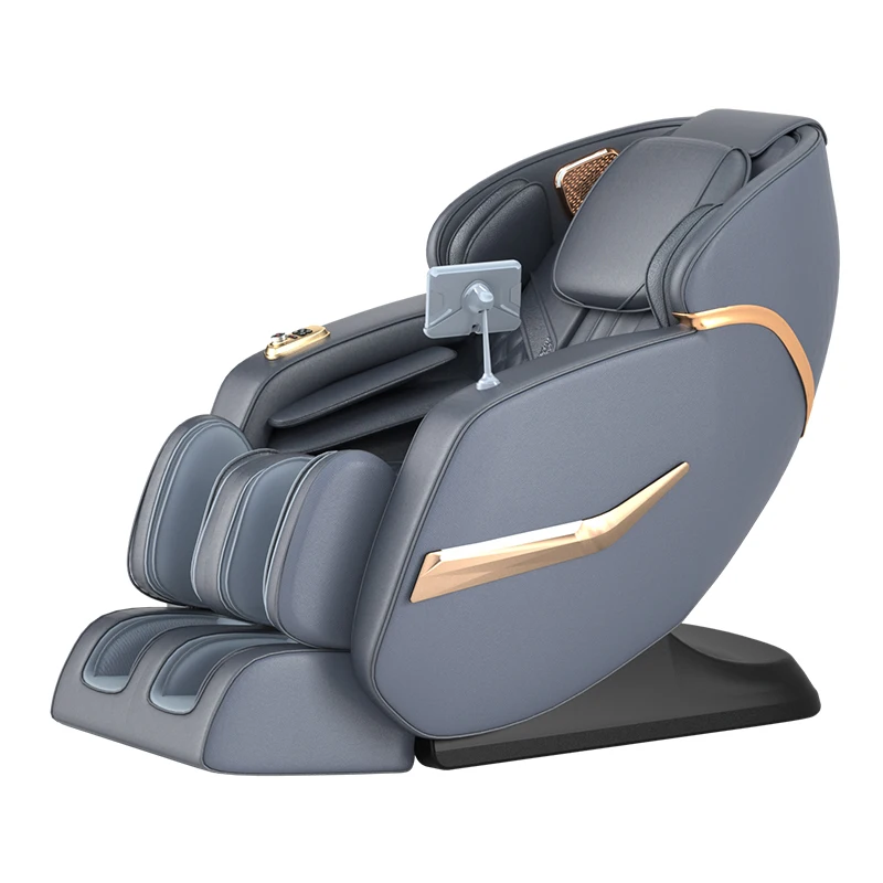 

2024 Luxury 4D Zero-Gravity Shiatsu AI Music Chair Best Quality Leather Barometric SL Rail Foot Neck Leg Hand Massage for Body
