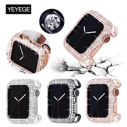 Luxury Bling Cases For Apple Watch 45mm 41mm Diamond Bumper Protective Case for Apple Watch Cover 38MM 42MM 40MM 44MM 9 8 7 SE 6