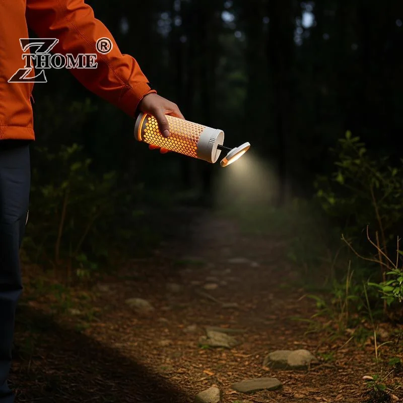Retractable Foldable Rechargeable Camping Light LED Outdoor Atmosphere Lamp with Stand for Camping Hiking Fishing