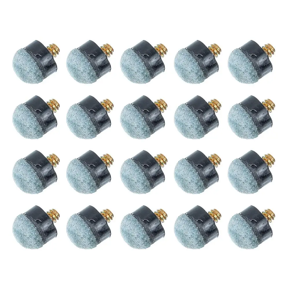 

50pcs Pool Tips 12mm Screw Blue Gray Replacement Kit for Billiard Stick Accessories Beginners Professional