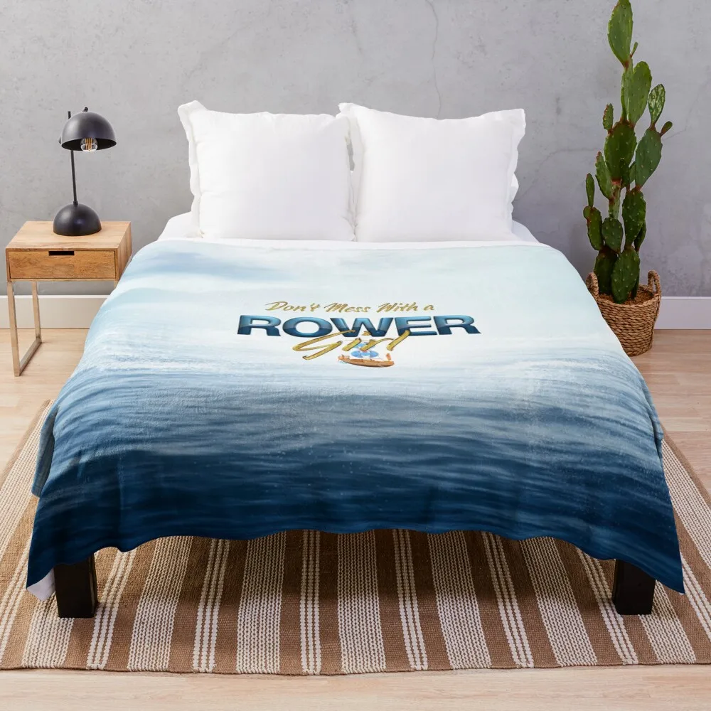 Rower Girl Throw Blanket Cute Decorative Sofa sofa bed Blankets