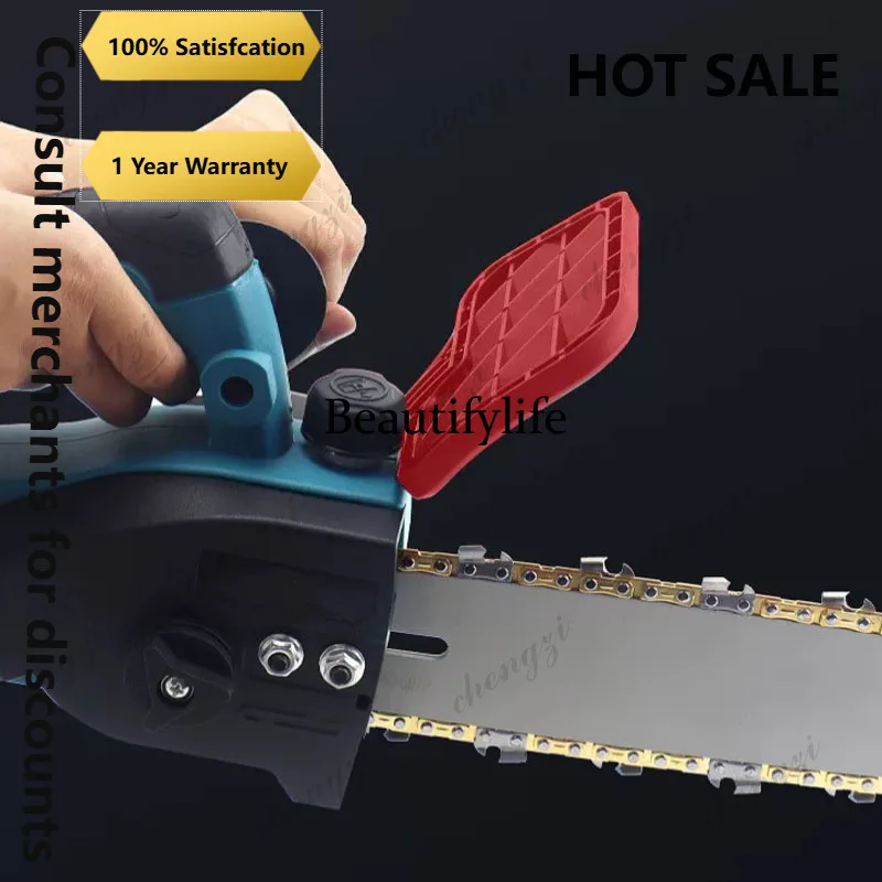 Mini one-hand lithium electric chainsaw household small rechargeable wireless chain saw outdoor garden electric chain sawh178
