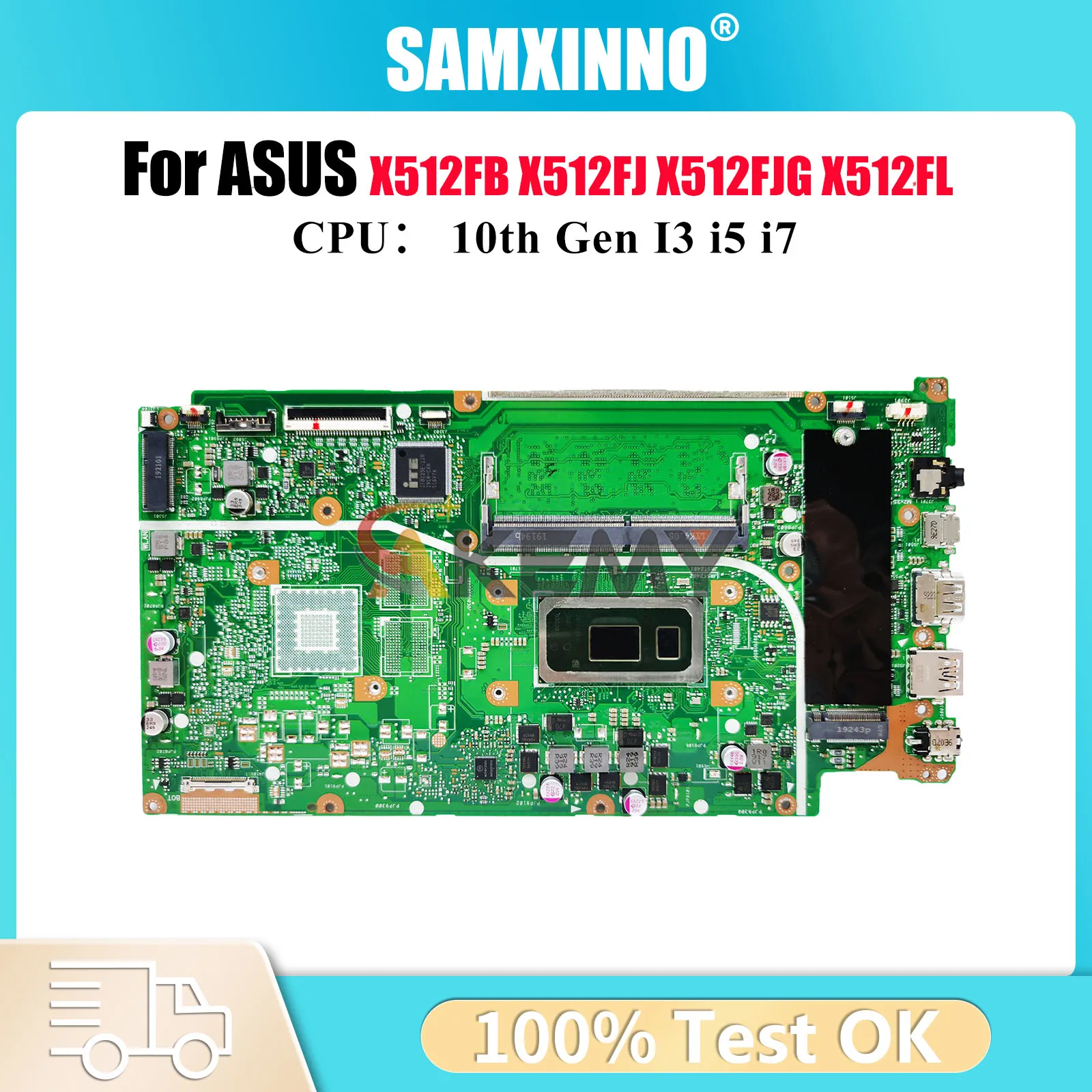 

X512FA Материнская плата для ноутбука ASUS VivoBook A512F K512F V512F V5000F X512FB F512F S512F X512F X512FF Материнская плата 10-го поколения I3 i5 i7