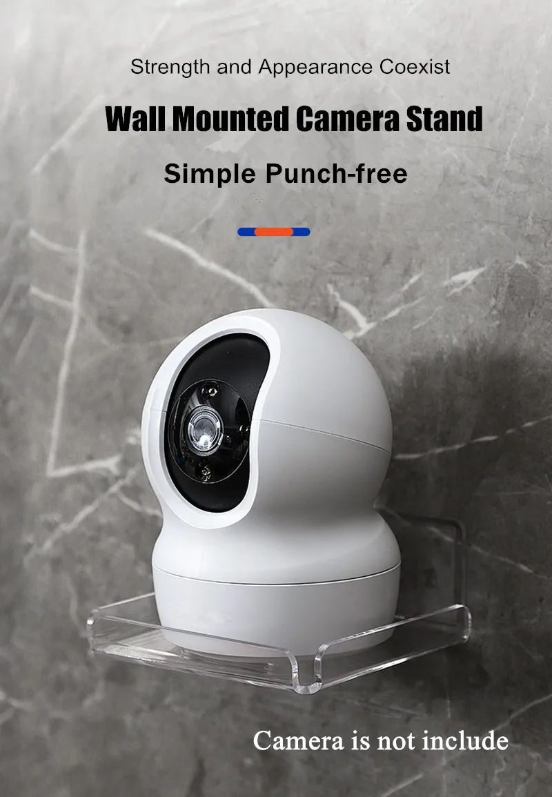 Bedroom Living Room Punch-free Bracket Baby Monitor Projector CCTV Camera Wall Mounted Rack Holder Monitoring Wall Storage Rack