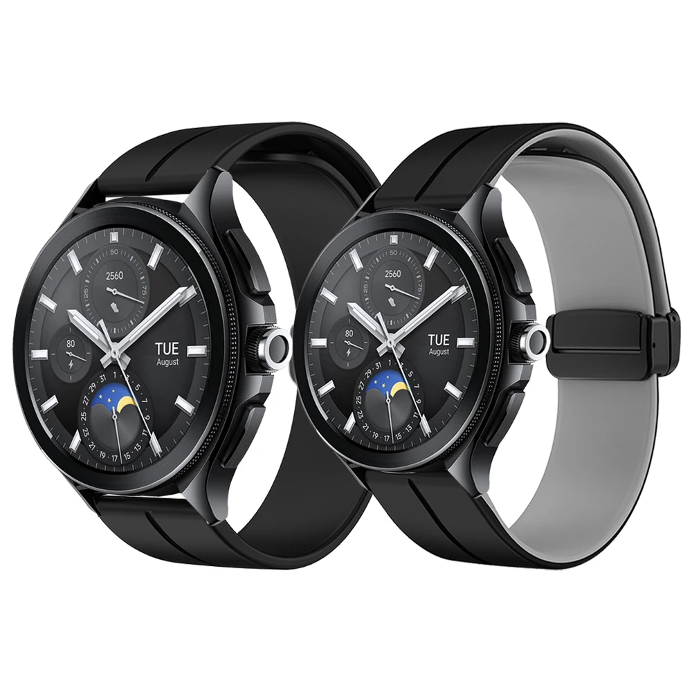 22 มม.แม่เหล็กพับ Clasp สําหรับ Xiaomi นาฬิกา 2 Pro/S3 S2 46 มม./Mi S1 Active ซิลิโคนสายคล้องคออุปกรณ์เสริม