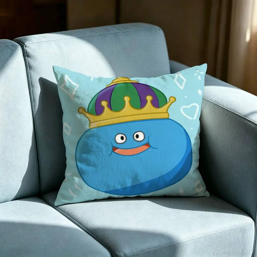 D-Dragon Q-Quest Slime Game Double-sided printed pillow cover Solid color minimalist pillowcase, fits all bedroom styles