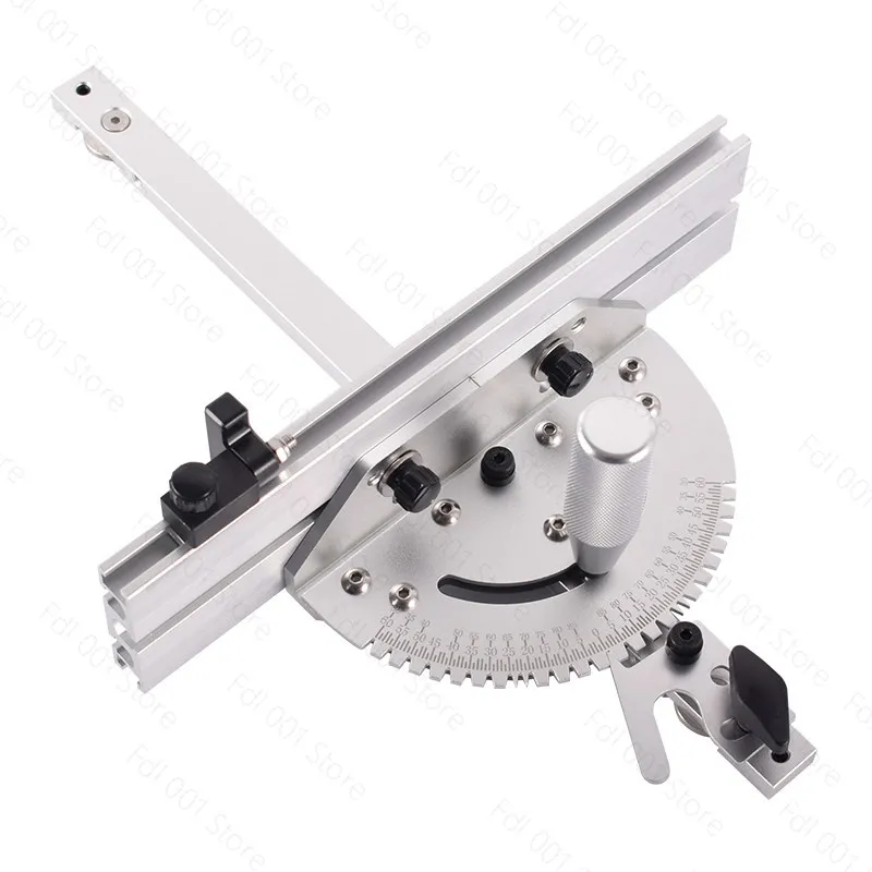 Push handle adjustable angle plate chute woodworking aluminum alloy angle push ruler trimming DIY auxiliary tools