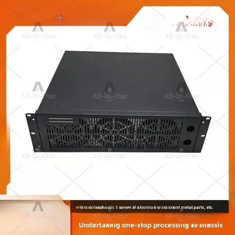 Undertake 3U Industrial Control Chassis Short Mini Chassis Processing Mold-free Laser Cutting Thick Plate Industrial Black