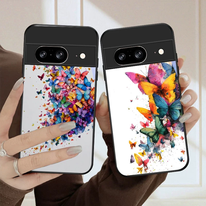 

The wings of a butterfly For Google Pixel 10 Pro XL Pixel 9 Pro XL Pixel 8a 7a Pixel 7 Pro Pixel 8 7 9 10 Black Glass Phone Case