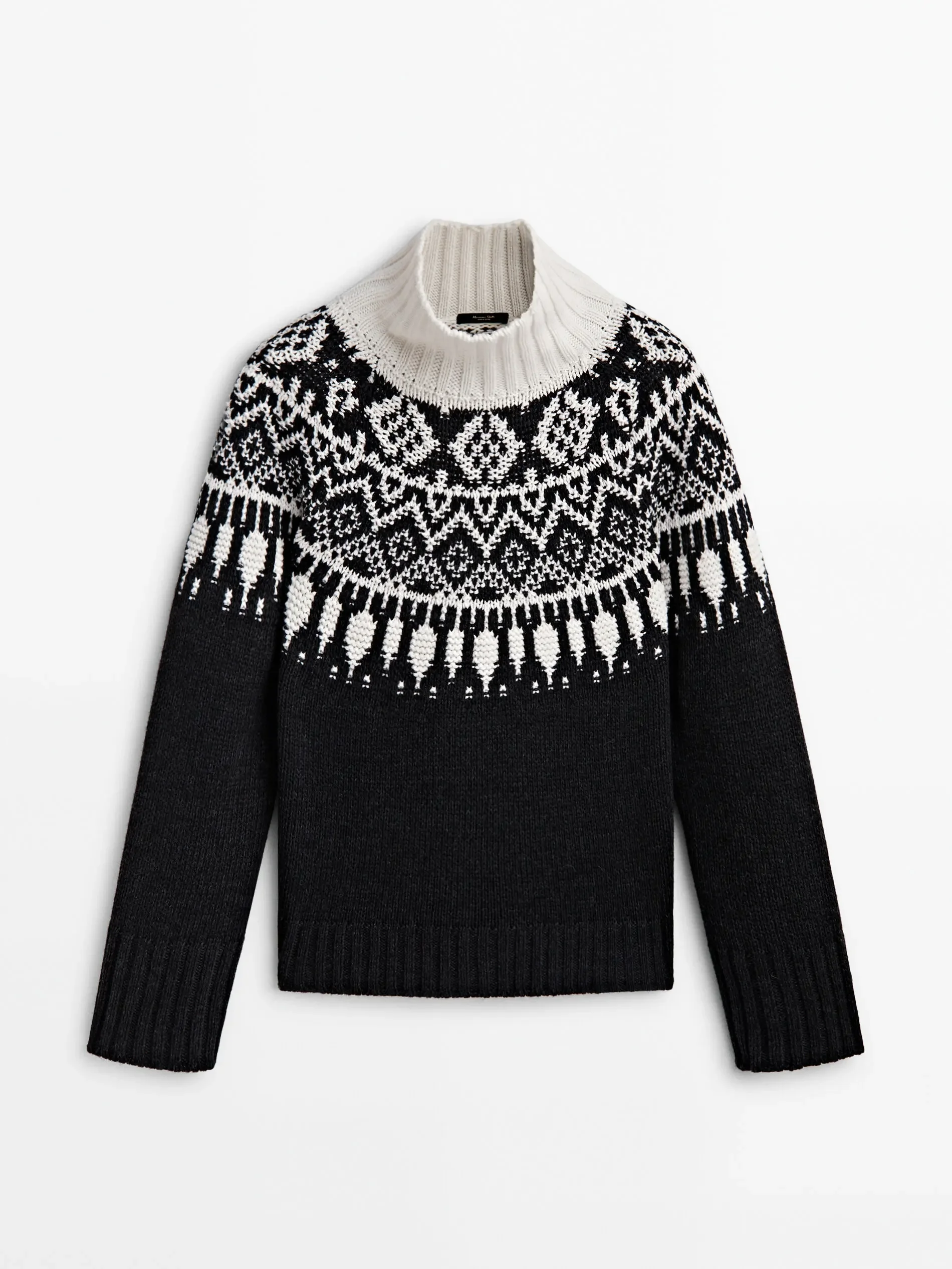 Ethereal costume 2025 massidutti spring new style of Ladies casual lazy commuter lady style jacquard turtleneck sweater
