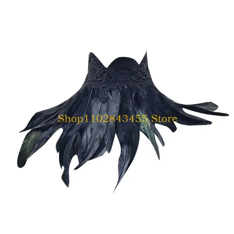 

49MC Хэллоуин вечерние сборы шаль с перьями музыкальный фестиваль фотография шейный шарф костюм декоративный воротник шаль