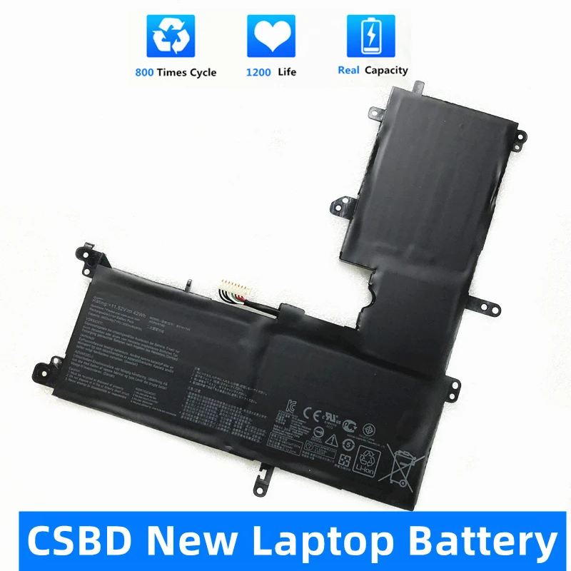 

CSMHY New B31N1705 Laptop Battery For ASUS VivoBook Flip TP410U TP410UA TP410UF TP410UR Q405UA UX460UA 3ICP5/57/80 11.52V 42WH