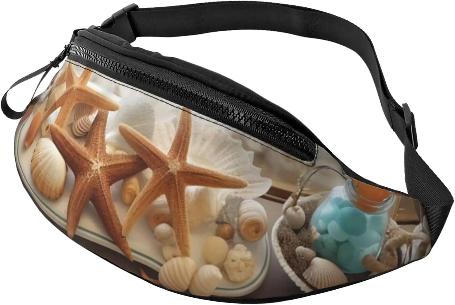 

Поясная сумка на тему океанского пляжа для мужчин и женщин, легкая регулируемая поясная сумка, модная поясная сумка