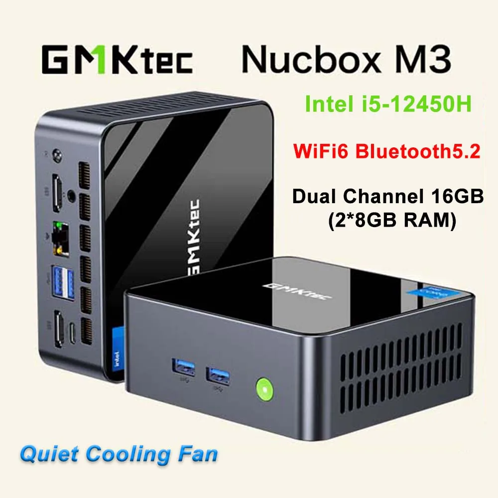 GMKtec Nucbox M3 Intel i5-12450H Мини-ПК Windows11 Pro DDR4 3200 МГц PCIe3.0 Nvme WIFI6 BT5.2 4K HD 2.5G LAN Настольный геймерский компьютер GMKtec Nucbox M3 Intel i5-12450H Мини-ПК Windows11 Pro DDR4 3200 МГц PCIe3.0 Nvme WIFI6 BT5.2 4K HD 2.5G LAN Настольный геймерский компьютер