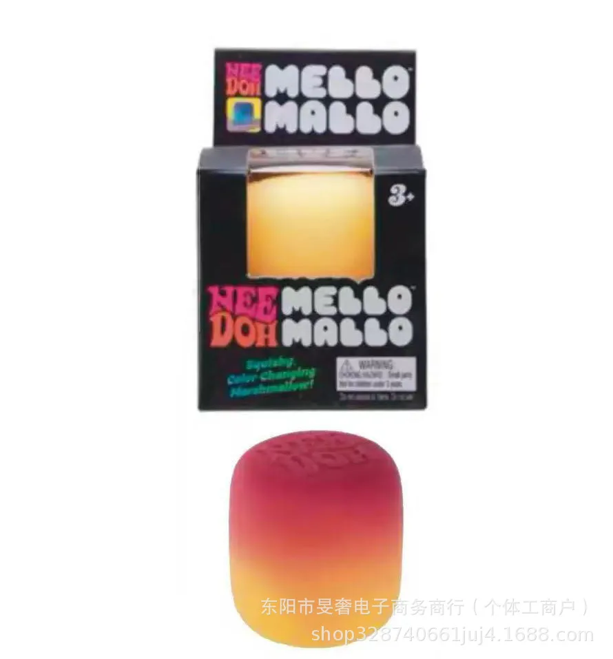 Needoh Mello Mallo UV-Licht Reaktives Squish-Spielzeug Marshmallow-Textur Langsam Aufsteigendes Quetsch-Fidget-Spielzeug Sonnenlicht Farbwechsel Geschenk