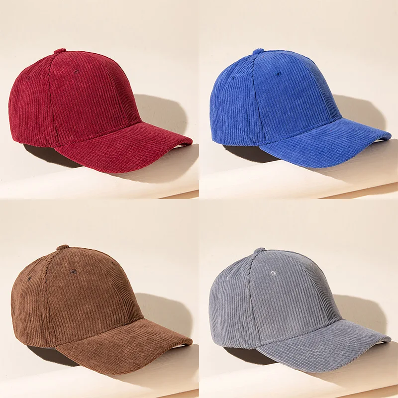 New mens casual corduroy baseball cap Women Sports leisure snapback hat cycling hat fishing cap gorras