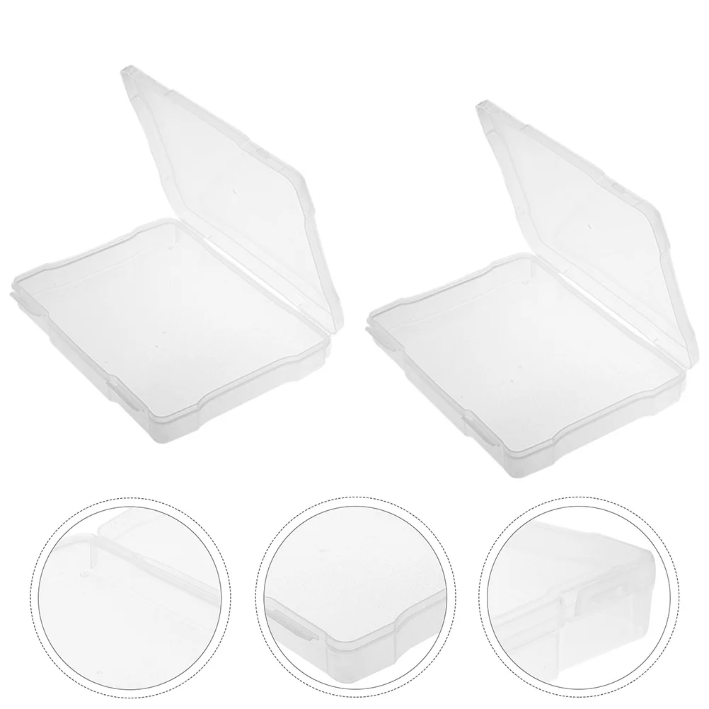 

5Pcs Photo Storage Box Compact Portable Plastic Organizer for Cards Jewelry Small Parts Craft Beads Hardware Screws