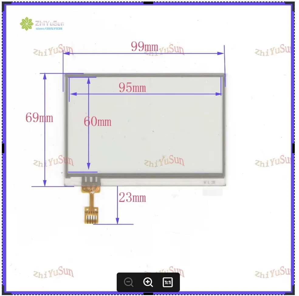 99mm*69mm 4.3inch 4 line touch screen panel 99*69 Welding typ Sensor glass Compabible for GPS CAR