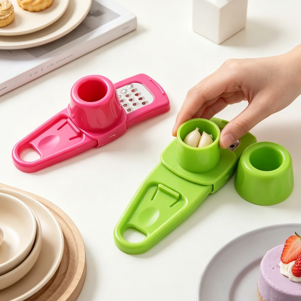 Multi Functional Garlic Grinder Household Accessories Creative Garlic Puree Maker Kitchen Cooking Tool Plastic Garlic Pestle New