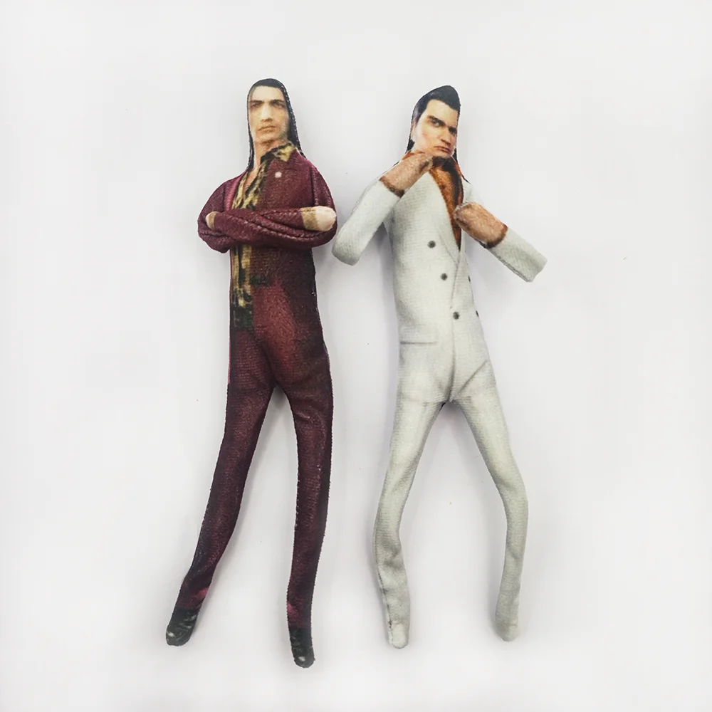 Jogo yakuza kiryu kazuma cosplay pelúcia algodão boneca mascote fino twistable forma quarto modelo abstrato decoração presente