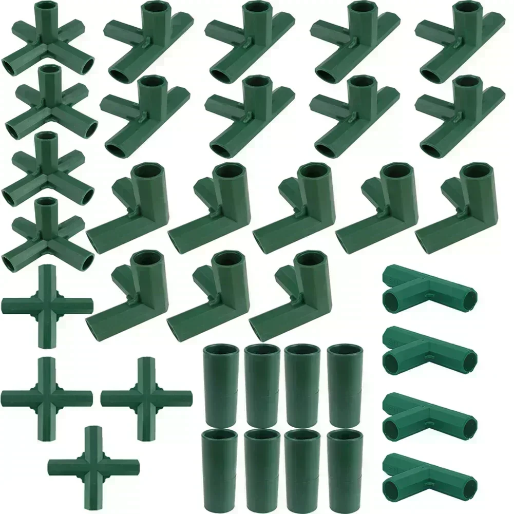 

36pcs 16mm Plant Support Fixed Connector 3/4/5 Way Greenhouse Frame Bracket Rod Joints Climbing Pergola Connector Garden Tool