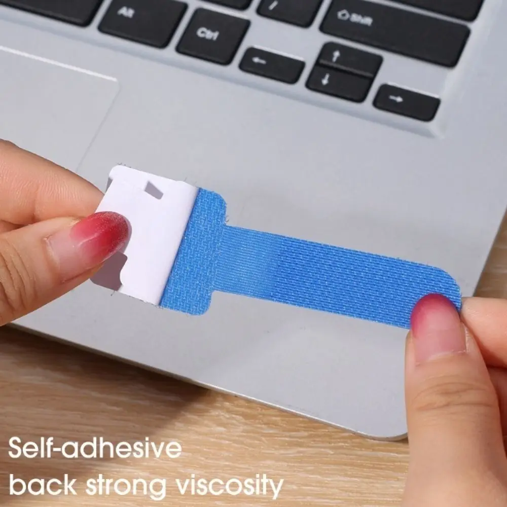 New Reusable Cable Ties Self Adhesive Adjustable Rope Holder T-Type Cord Protection Straps