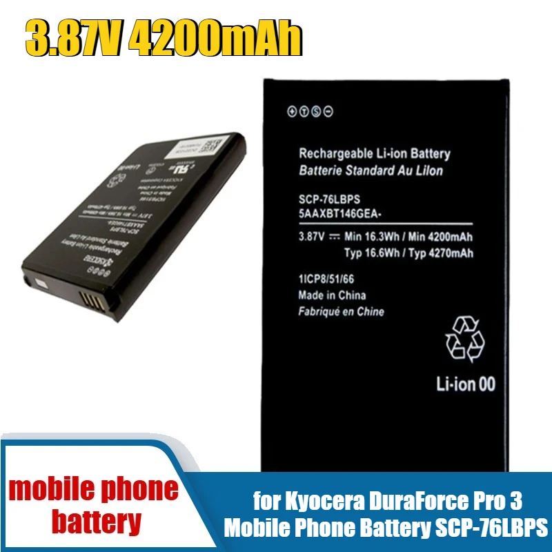 

3.87V 4200mAh for Kyocera DuraForce Pro 3 Mobile Phone Battery SCP-76LBPS