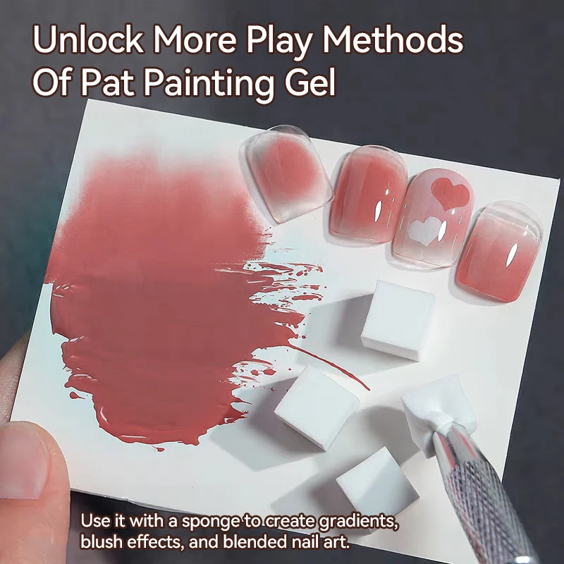 UR SUGAR 1/2 Stück Weißes Pat Painting Gel Nagellack 4-in-1 Gradient French Cover Edge Lines Nagelstempelmuster Nagel-DIY-Pattin – Detail 13