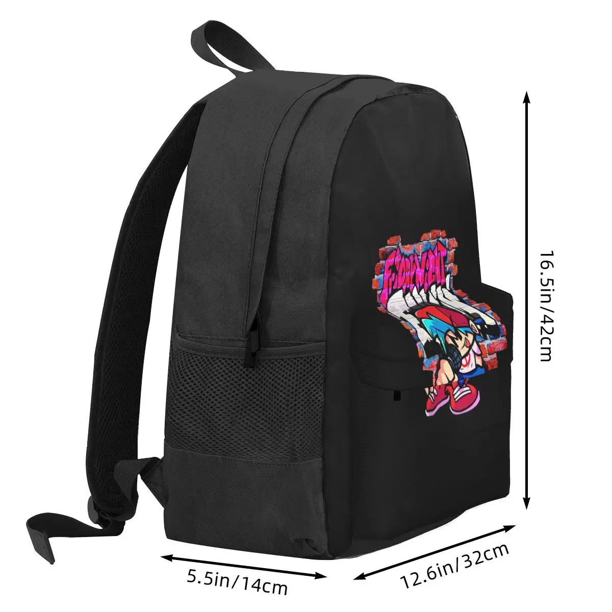 BoyFriend FNF. Brick Wall Backpack Student BookBag Kids School Bag Laptop Shoulder Bags for Boys Girls