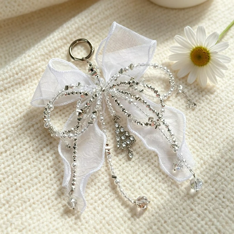 

Mesh Butterfly Section Mobile Phone Lanyard, Light Luxury Flash Diamond Bag Pendant