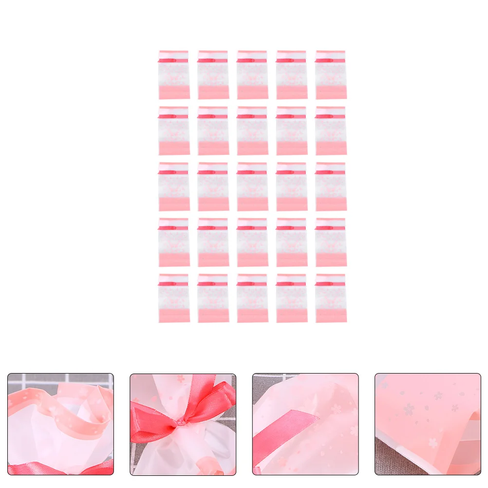 

25Pcs Cherry Blossom Candy Bags Pink Drawstring Gift Pouches Multi Purpose Wedding Engagement Party Favor Storage Bags