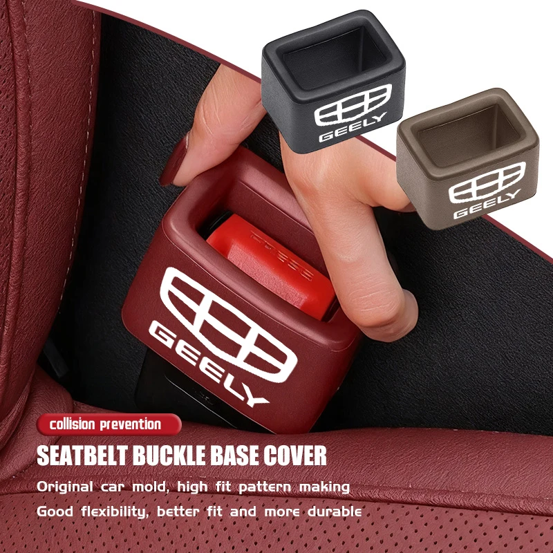 

Anti Scratch Seat Belt Buckle Base Cover Wear Resistant Auto Interior Protector Accessories For Geely Atlas Tugella GC9 Geometry