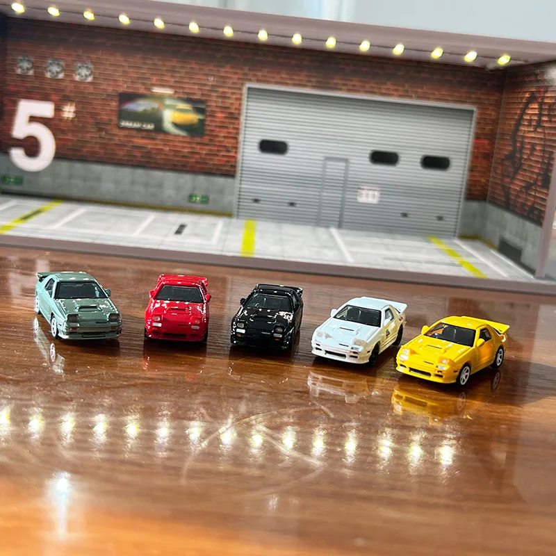 Dealer Edition Car Model By LF,1:87 Initial D,Mazda FC3s RX7,RX-7,Plastic Model for Collections,Display and Gift for Friends