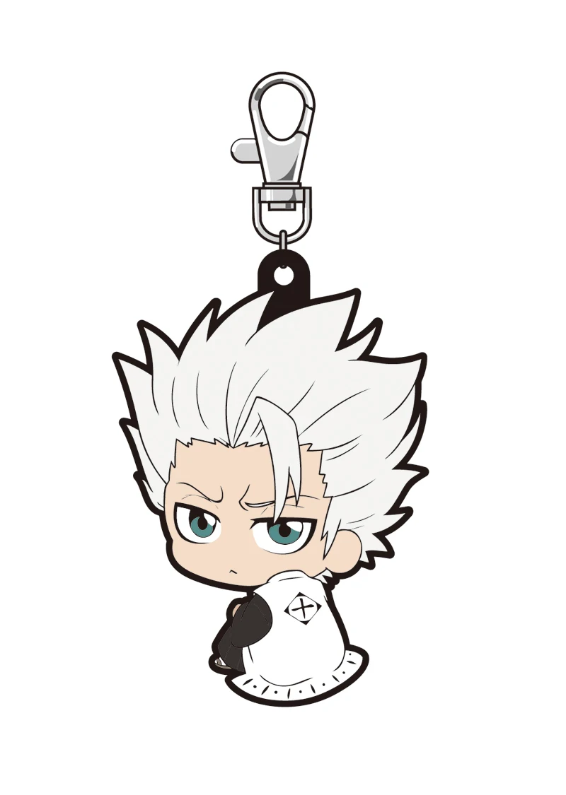 Game Hitsugaya Toushirou Byakuya Kuchiki Rukia Kurosaki Ichigo Keychain Doll Anime Acrylic Keyring Pendant for Gift