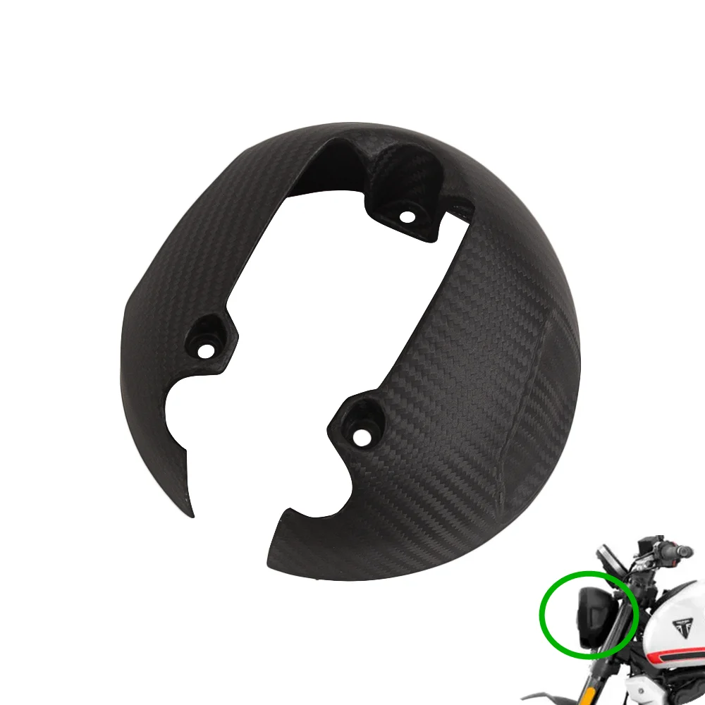 

For Triumph Trident 660 2021 2022 2023 100% Carbon Fiber Headlight Bowl Refit Headlamp Cover Gloss/Matt Motorcycle Accessories