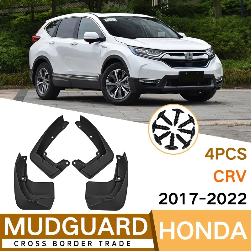 For 2017-2022 Honda CR-V Front Rear Mud Flaps Mudguards Splash Guards ABS Plastic Accessories, Cross-border Bestseller