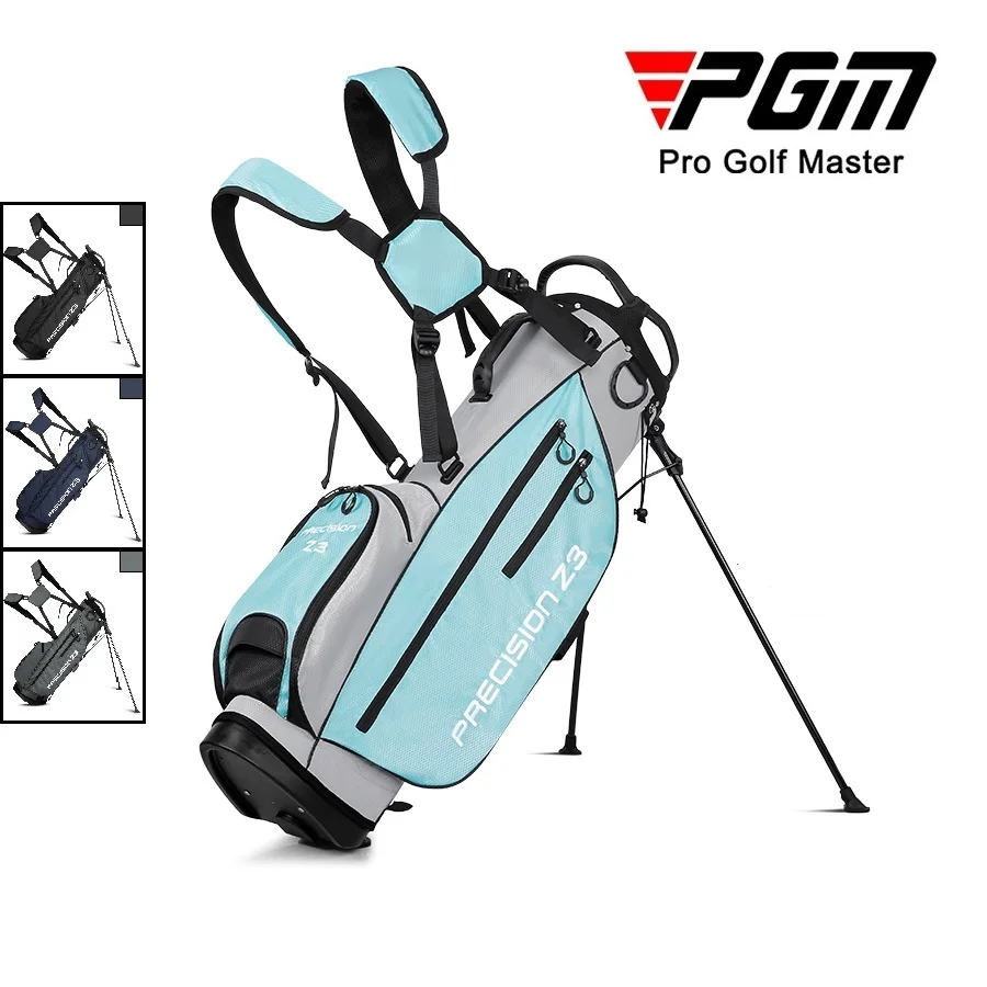 

Super Lightweight Portable Waterproof Travel Golf Stand Bag with Rain Cover Can Hold A Full Golf Set of Club in Black Gray Blue