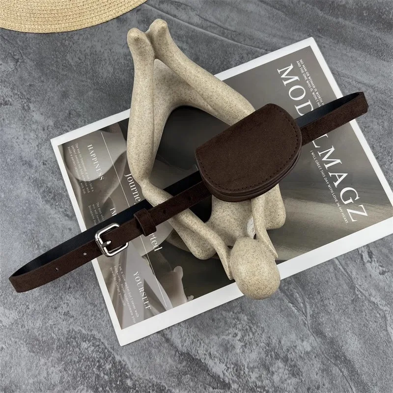 Tas Kulit Suede Imitasi Vintage Wanita Korset Wanita Cummerbund Mantel Ikat Pinggang Gaun Dekorasi Sabuk Sempit J1669