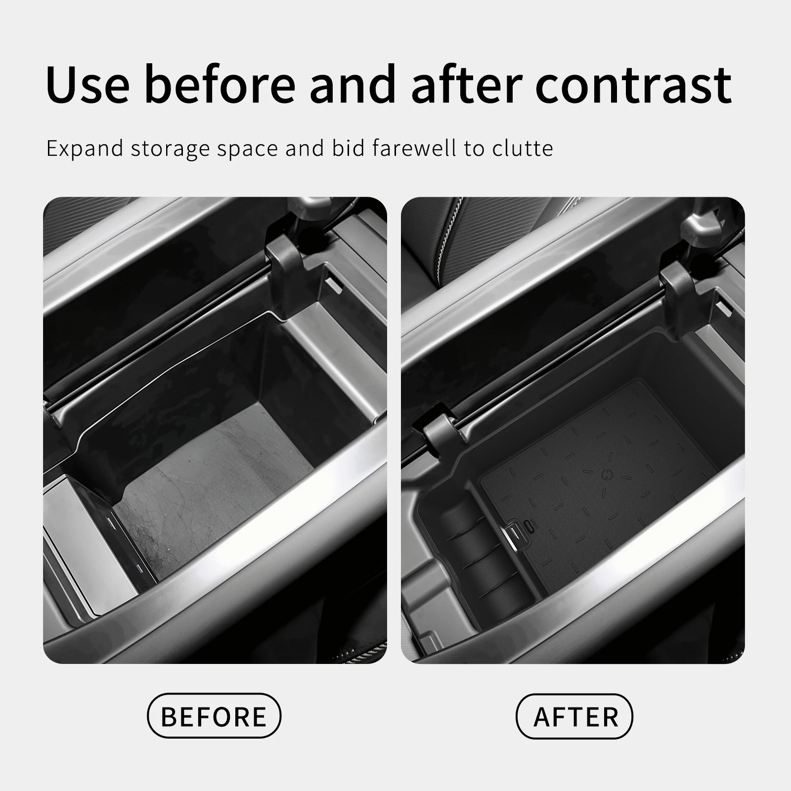 LUCKEASY für Mazda CX-5 2026 Auto-Aufbewahrungsbox Innenraum-Zubehör Mittelkonsole Armlehnen-Organizer Ordnungsbox Ablagefach – Detail 6